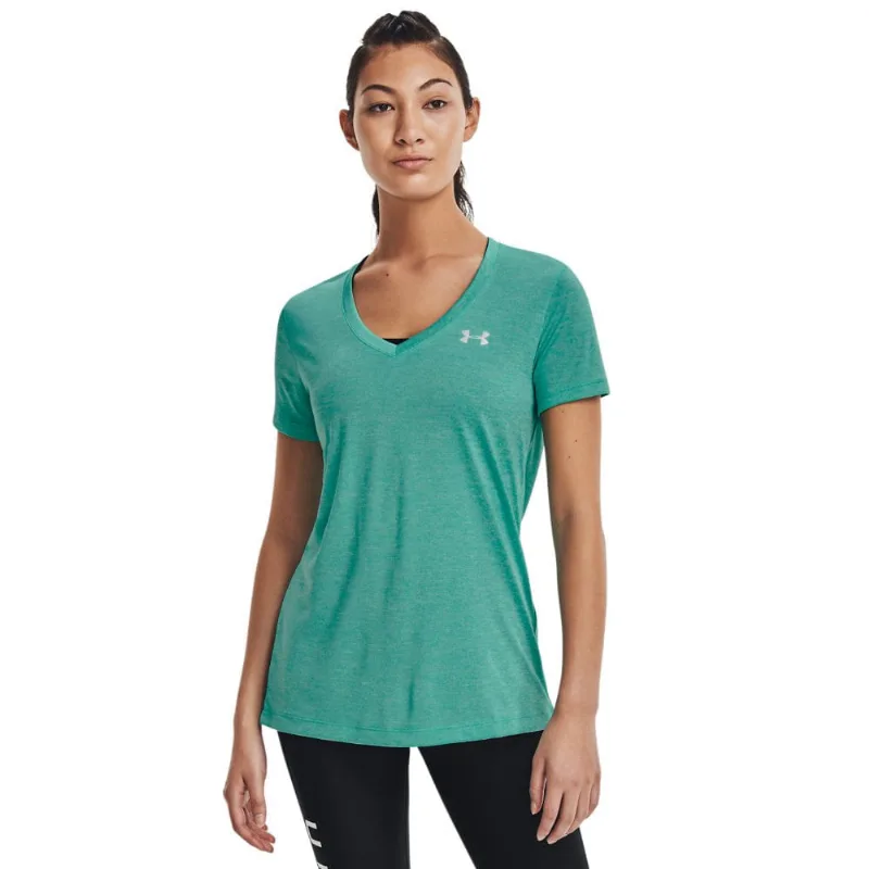Camiseta de Treino Feminina Under Armour Tech SSV-Twist P Verde