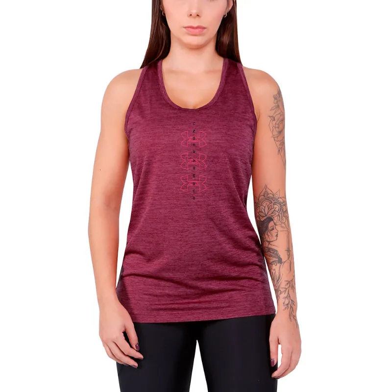 Regata de Treino Feminina Under Armour Tech Twist Graphic Tank M Rosa