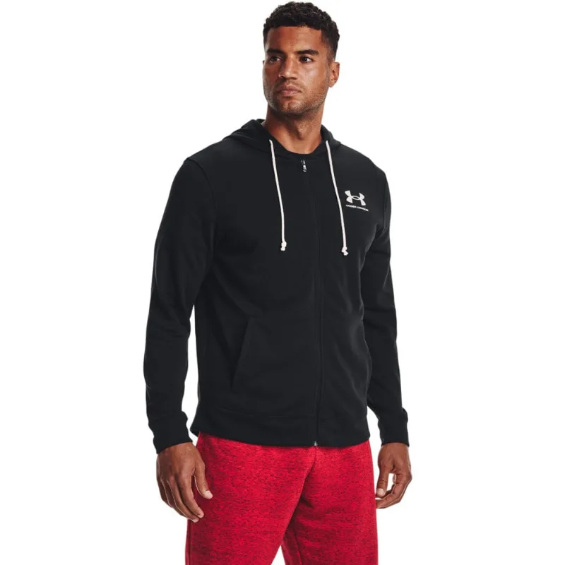 Moletom de Treino Masculino Under Armour Rival Terry LC FZ 3GG Preto