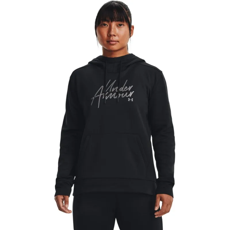 Moletom de Treino Feminino Under Armour Fleece Scr P Preto