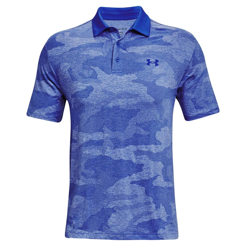 Under Armour Playoff 2.0 Mens Camo Blue Polo Shirt XL