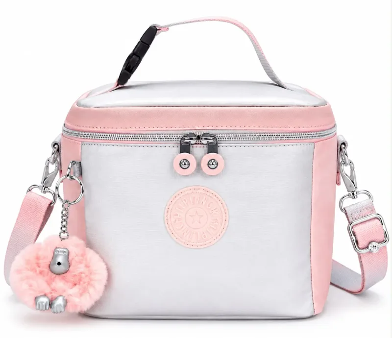 Lancheira Kipling Graham Ice Metal Bicolor