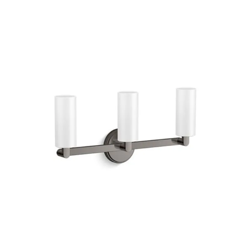 KOHLER Crue 22-in W 3-Light Modern Silver Wall Sconce