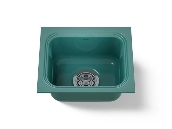 Kohler - Northland 15 Inch Undermount Single-Bowl Bar Sink Teal