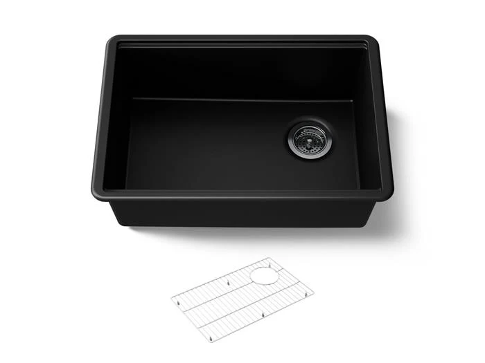Kohler - Billings 26-1/2 Inch Undermount Single-Bowl Kitchen Sink Matte Black