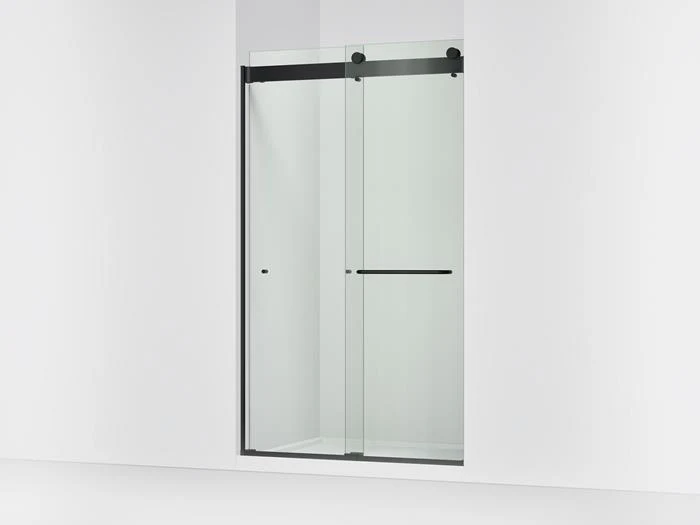 Kohler - Stoneridge 44-48 Inch W x 80-1/4 Inch H bypass shower door with 3/8 Inch-thick Crystal Clear glass Matte Black