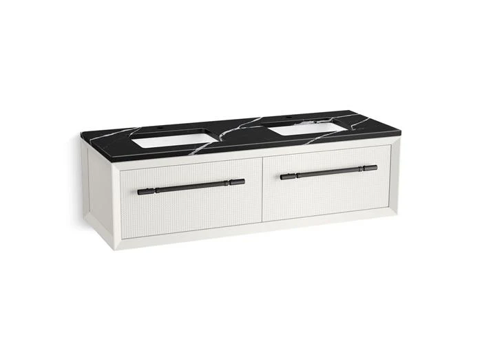 Kohler - Enivo 60 Vanity Combo White, Emq, Matte Black