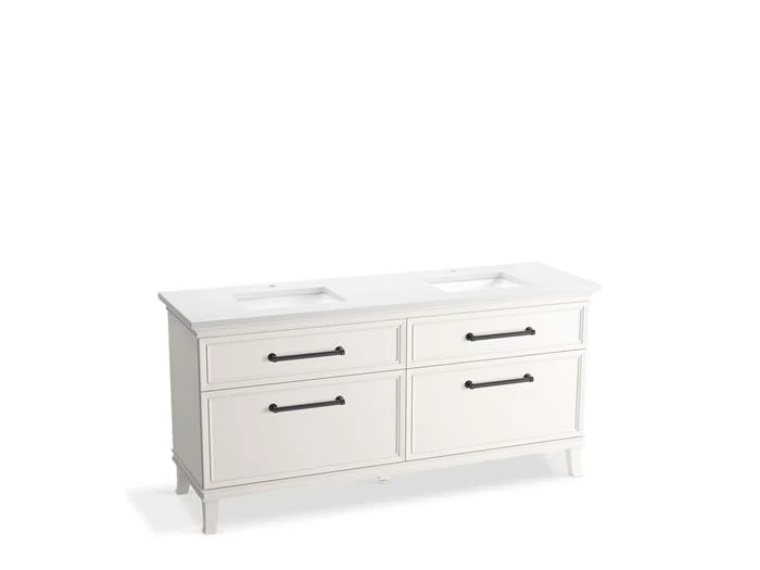 Kohler - Artifacts 72 Vanity Combo Linen White, Mmw, Matte Black