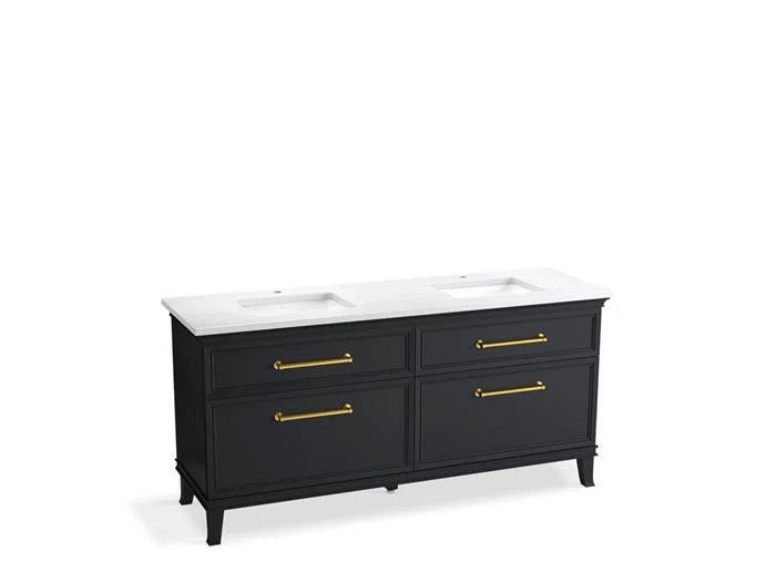 Kohler - Artifacts 72 Vanity Combo Slate Grey, Est, Brushed Brass