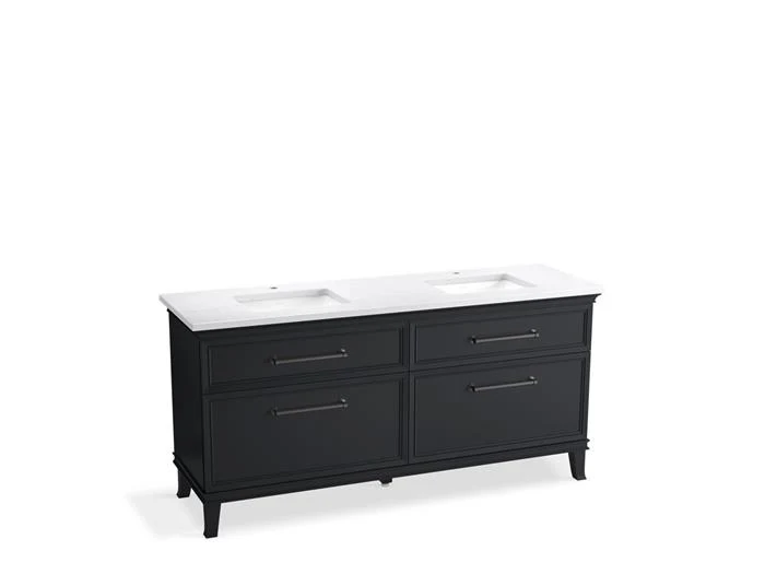 Kohler - Artifacts 72 Vanity Combo Slate Grey, Est, Matte Black