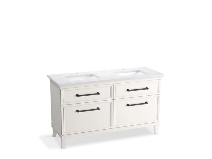 Kohler - Artifacts 60 Vanity Combo Linen White, Est, Matte Black