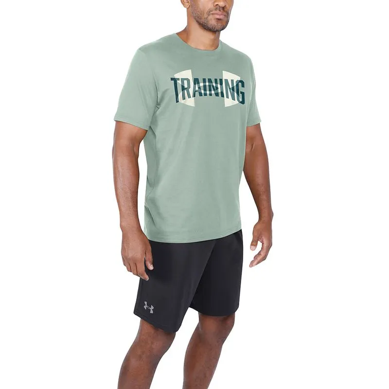Camiseta de Treino Masculina Under Armour Training Overlay SS G / Verde
