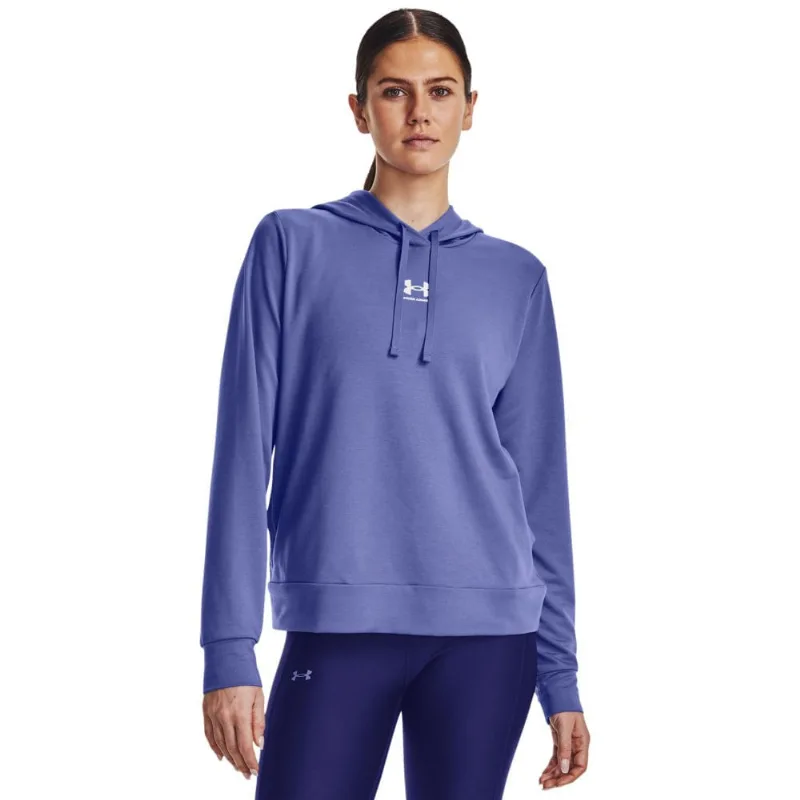 Moletom de Treino Feminino Under Armour Rival Terry Hoodie GG Azul