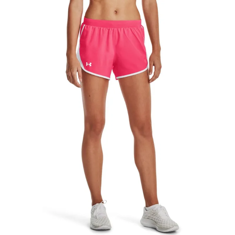 Shorts de Corrida Feminino Under Armour Fly-By 2.0 PP Rosa
