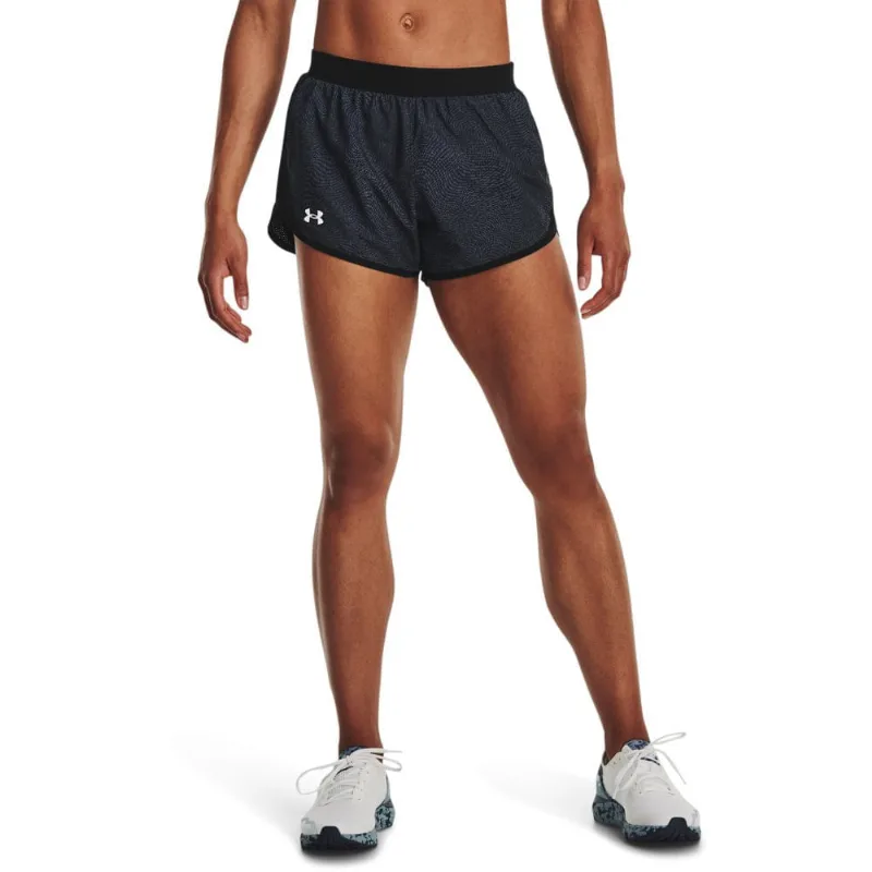 Shorts de Corrida Feminino Under Armour Fly By 2.0 Printed M Preto
