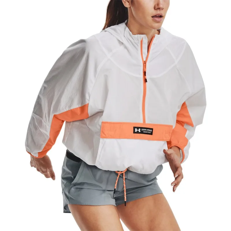 Jaqueta de Treino Feminina Under Armour Rush Woven Anorak P Branco