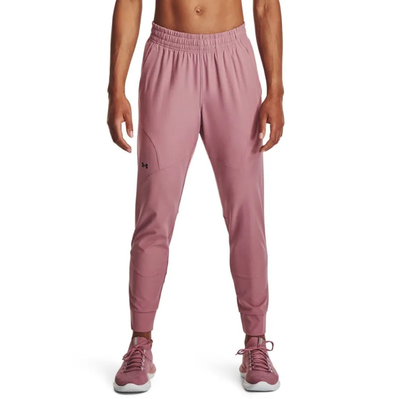 Calça Jogger de Treino Feminina Under Armour Unstoppable G Rosa