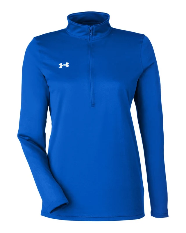 Under Armour 1376862 Women's Team Tech Half-Zip - Royal White Blue-Royal / Ladies M