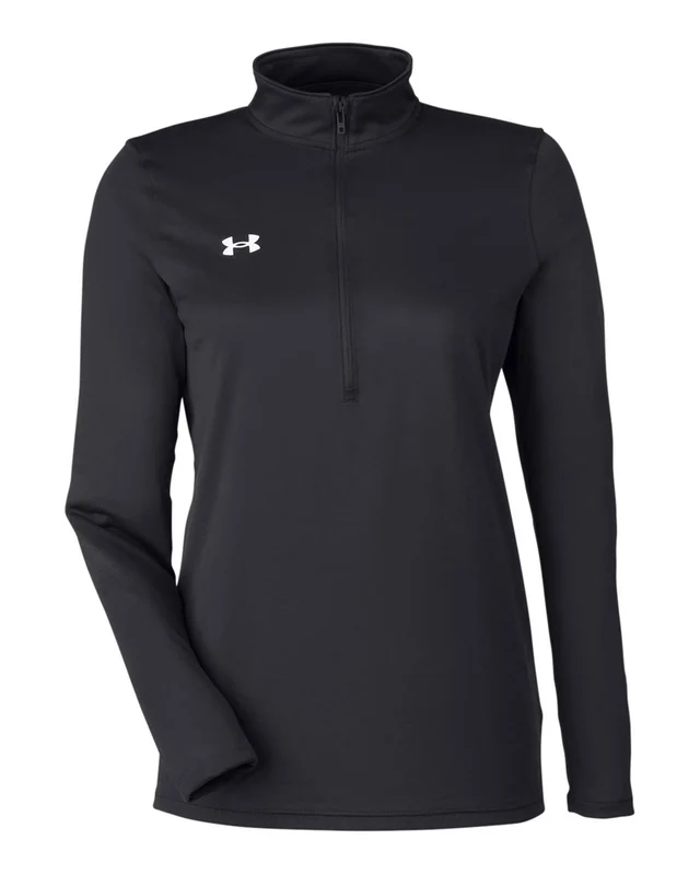 Under Armour 1376862 Women's Team Tech Half-Zip - Black White Black / Ladies S