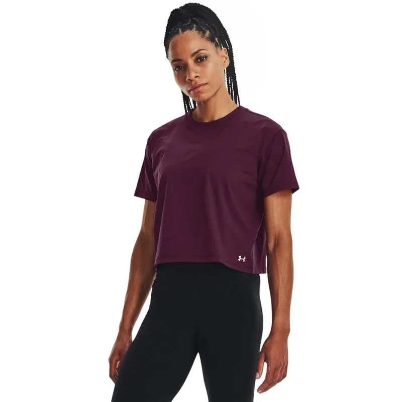 Camiseta de Treino Feminina Under Armour Meridian SS P / Roxo