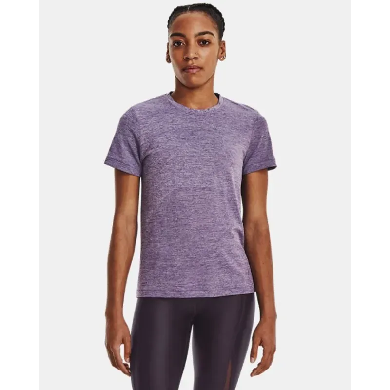 Camiseta de Corrida Feminina Under Armour Seamless Stride PP Roxo