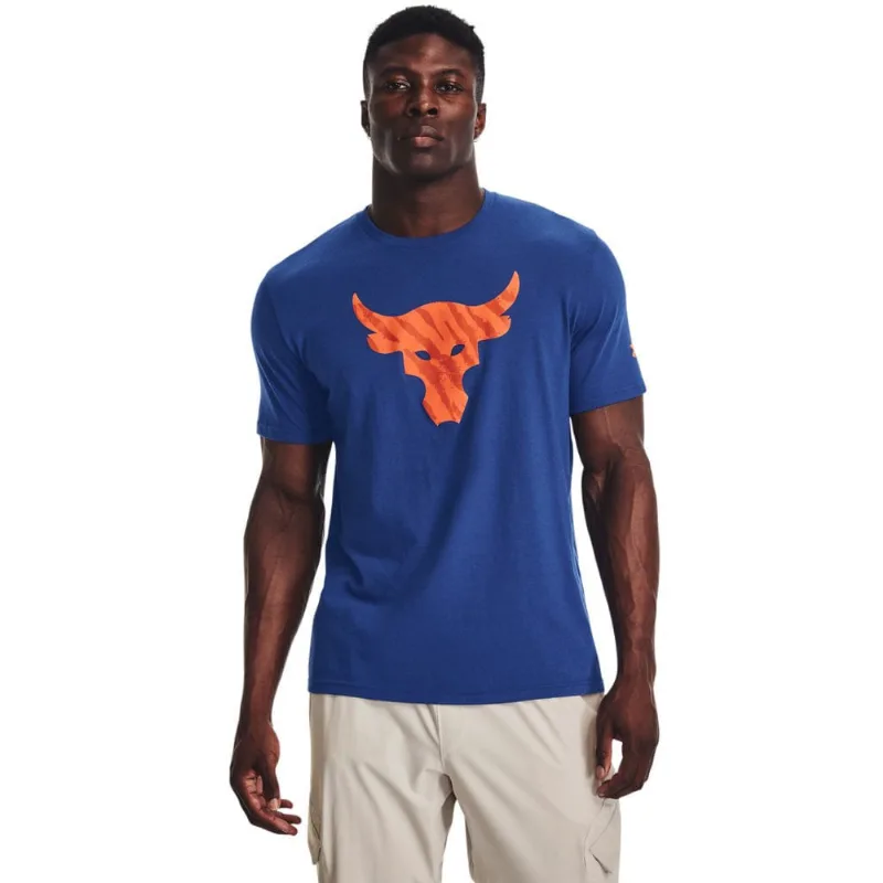 Camiseta de Treino Masculina Under Armour Project Rock Brahma Bull M Roxo