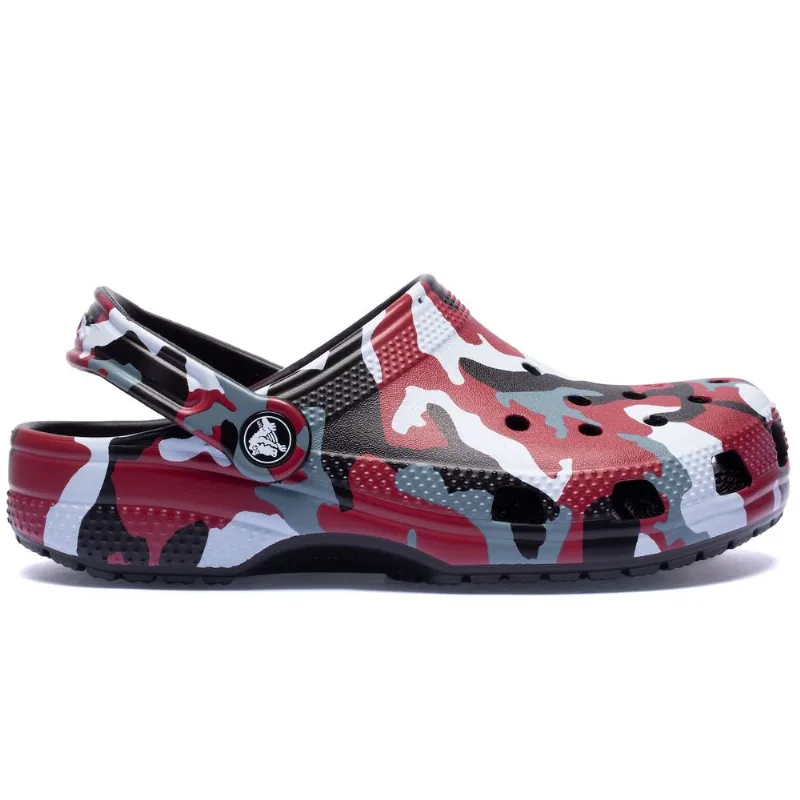 Sandália Crocs Júnior Classic Camo Clog K Preto 34