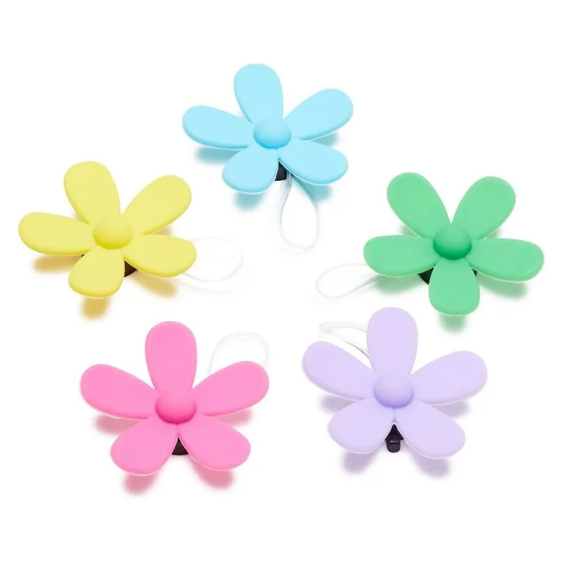 Jibbitz Para Tira Da Sandália Flores Coloridas Pack Com 5 Unidades Unico - Un