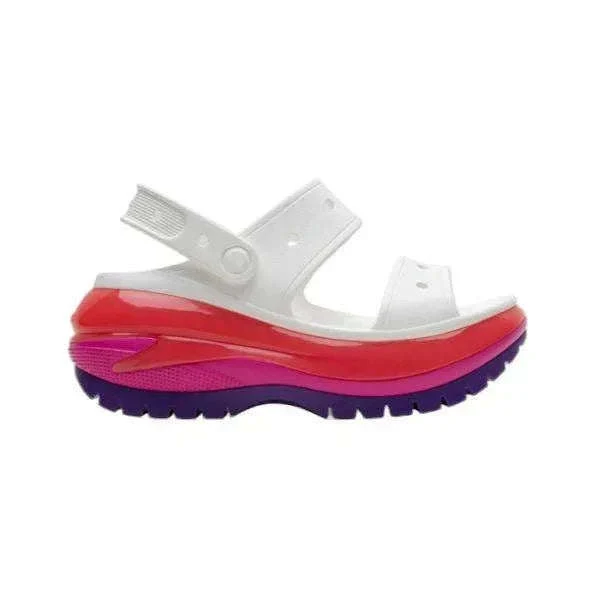 סנדלי קרוקס פלטפורמה במהדורה מיוחדת Crocs Classic Mega Crush Sandal Neon Purple 207989-94S 41-42