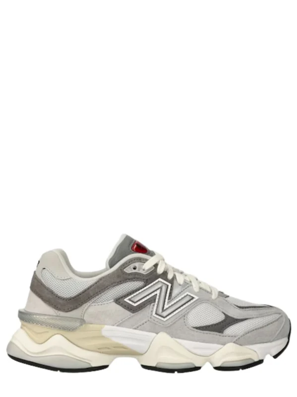 New Balance Grey 9060 Mesh Suede Retro-Futuristic Sneakers US 8
