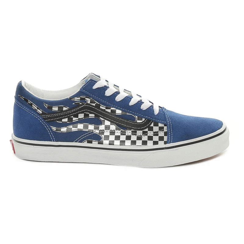 Vans Old Skool Reflect Check Flame Bambino Blu 39
