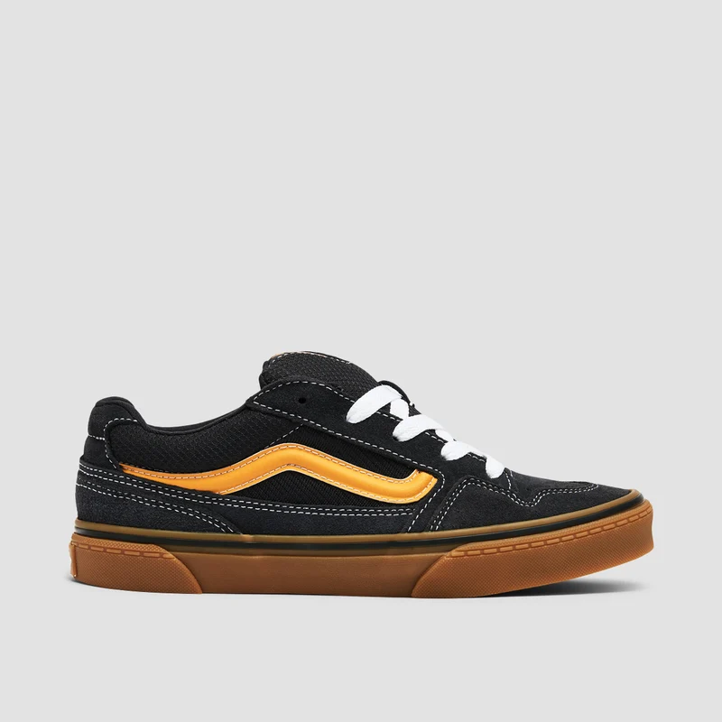 Vans Caldrone Shoes - Suede Gum Charcoal/Yellow - Kids 4uk / Suede Gum Charcoal/Yellow
