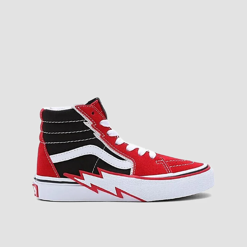 Vans SK8-Hi Top Shoes - Bolt Red/Black - Kids 1.5uk / Bolt Red/Black