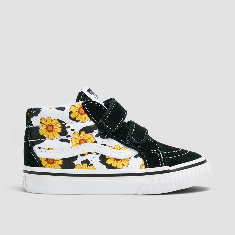 Vans SK8-Mid Reissue V Toddler Mid Top Shoes - Cow Floral Multi/True White - Kids Child 5uk / Cow Floral Multi/True White
