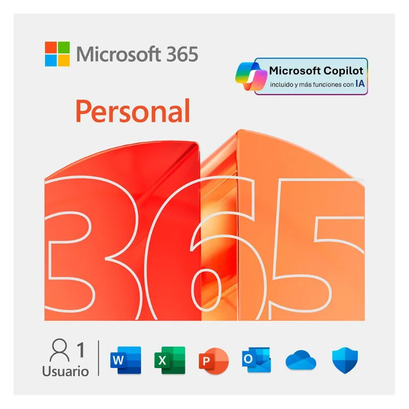 Microsoft office 365 personal 1 año act Licencia Microsoft Office 365 personal 12 meses - 1 usuario