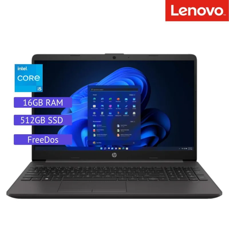 HP 250 G9, 15.6" LCD LED HD Core i3-1215U 1.20/4.40GHz, 8GB DDR4-3200MHz (1x8GB), 512GB SSD