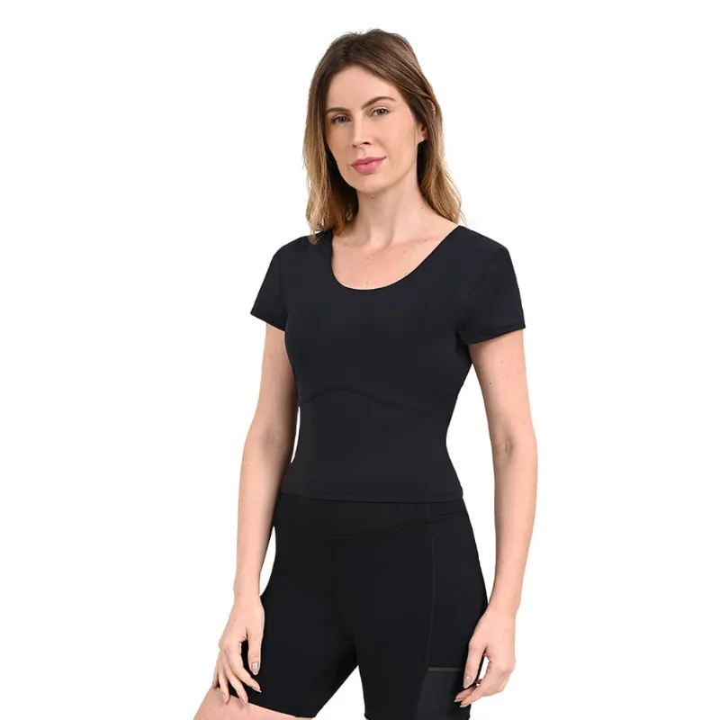 Camiseta de Treino Feminina Under Armour Meridian Fitted GG Preto