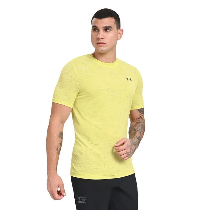 Camiseta de Treino Masculina Under Armour Seamless Grid GG / Verde