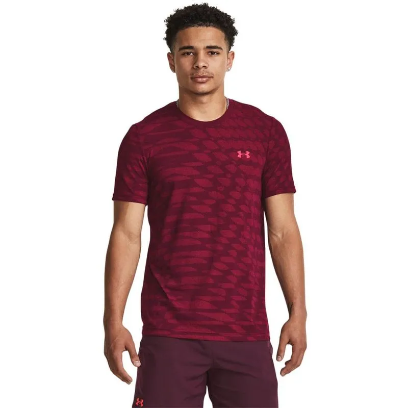 Camiseta de Treino Masculina Under Armour Seamless Novelty M / Roxo