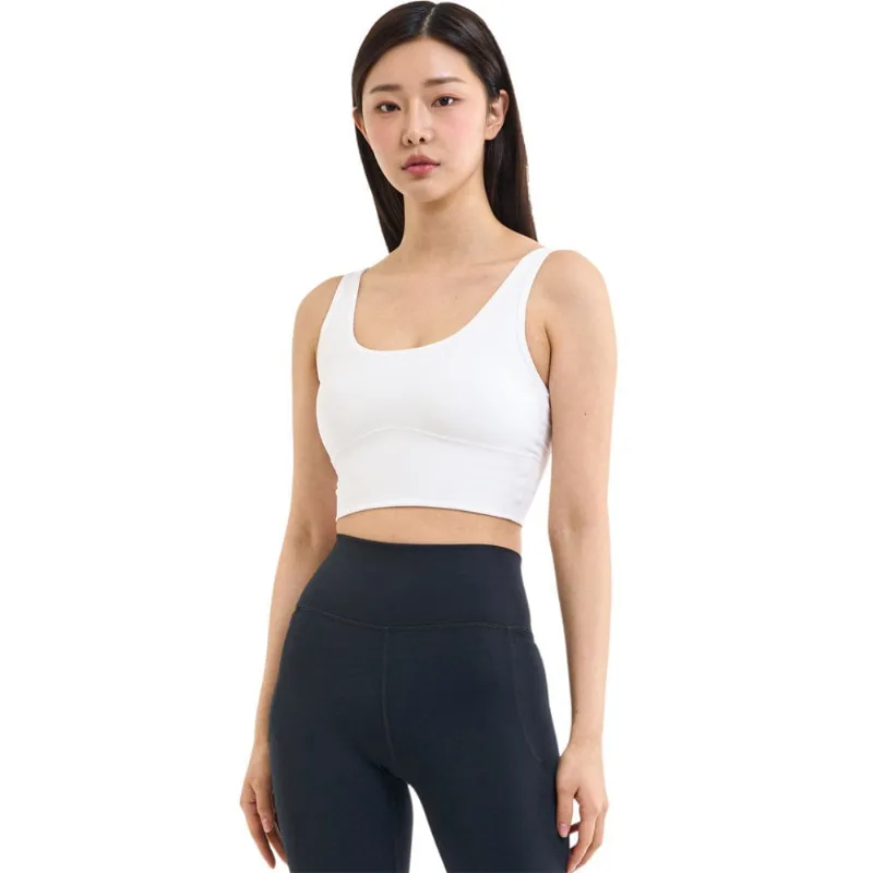 Regata de Treino Feminina Under Armour Meridian Fitted Cropped G Branco