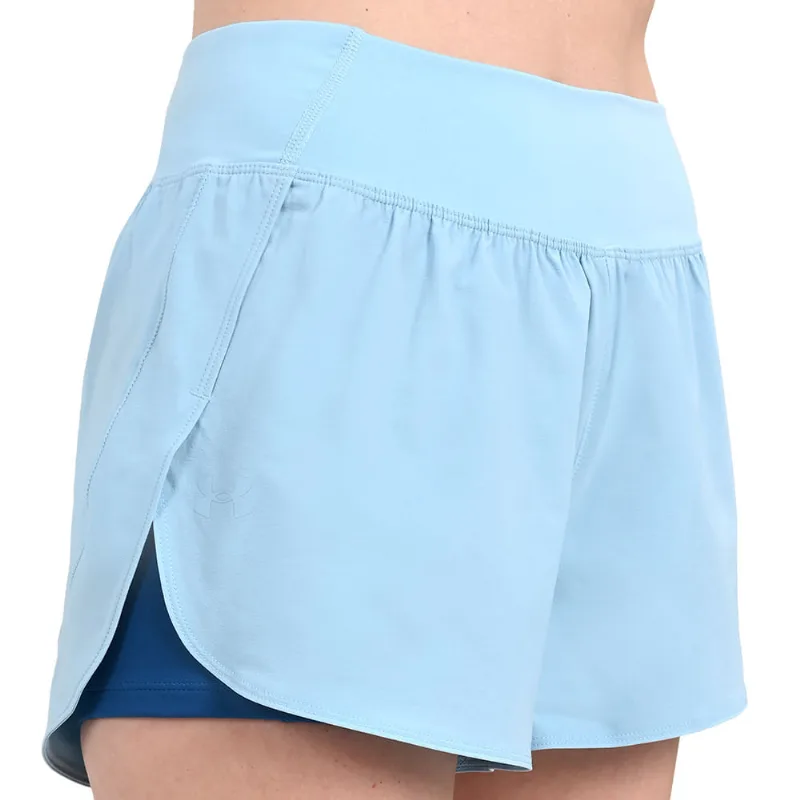 Shorts de Treino Feminino Under Armour Flex Woven 2 em 1 P Azul