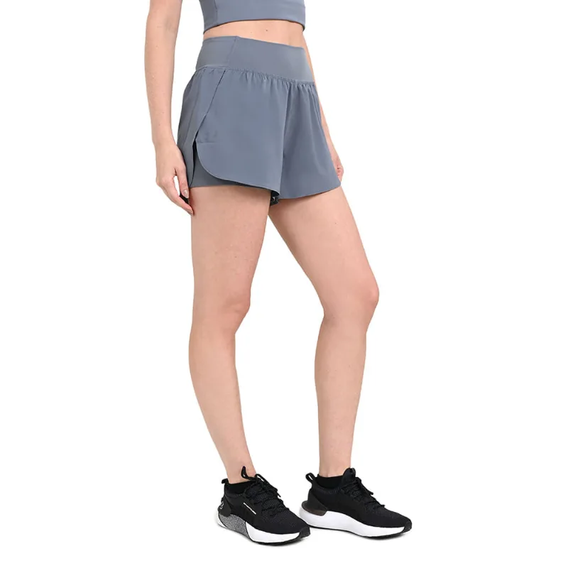 Shorts de Treino Feminino Under Armour Flex Woven 2 em 1 P Cinza