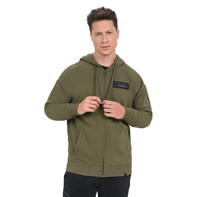 Blusa Manga Longa de Treino Masculina Under Armour Project Rock P Verde