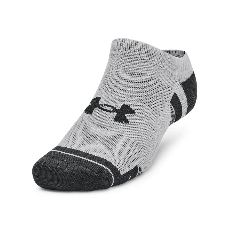 Meia Under Armour Performance Tech - Pacote com 3 Pares G Cinza