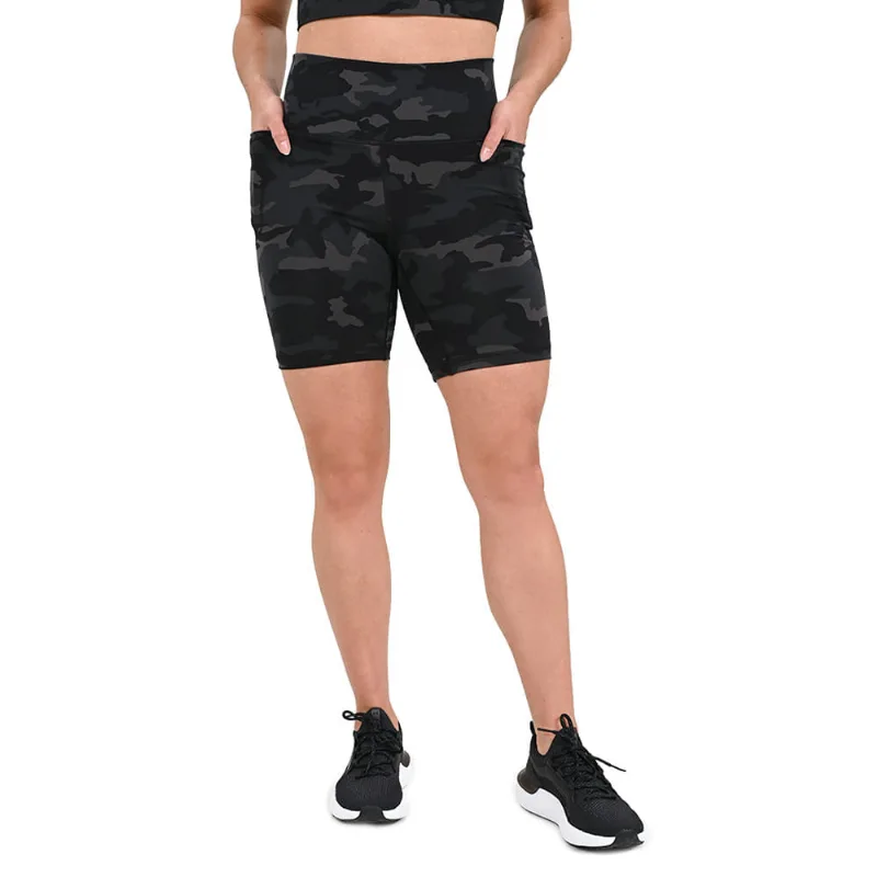 Shorts de Bicicleta Feminino Under Armour Meridian Printed P Cinza