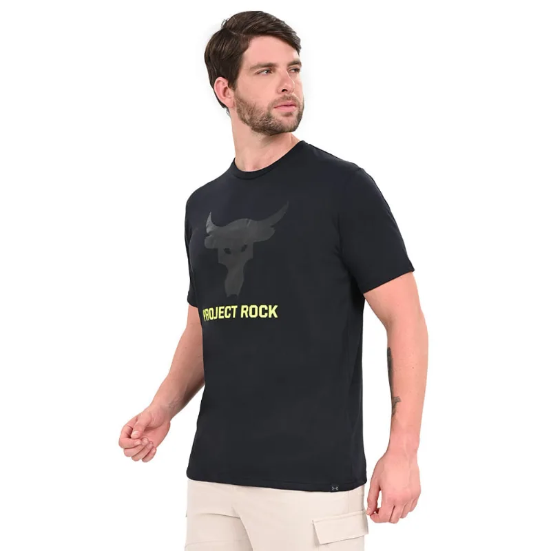 Camiseta de Treino Masculina Under Armour Project Rock Brahma Bull M Preto