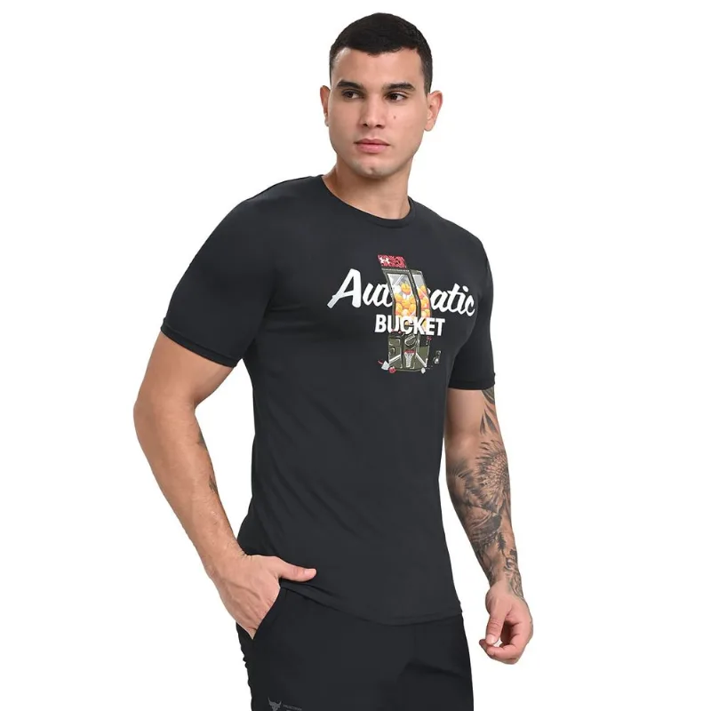 Camiseta de Basquete Masculina Under Armour Claw Machine G Preto