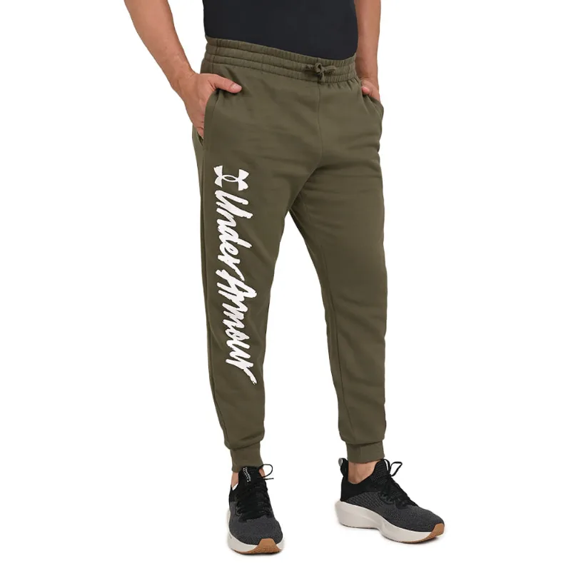 Calça Masculina Under Armour Rival Fleece Graphic G Verde
