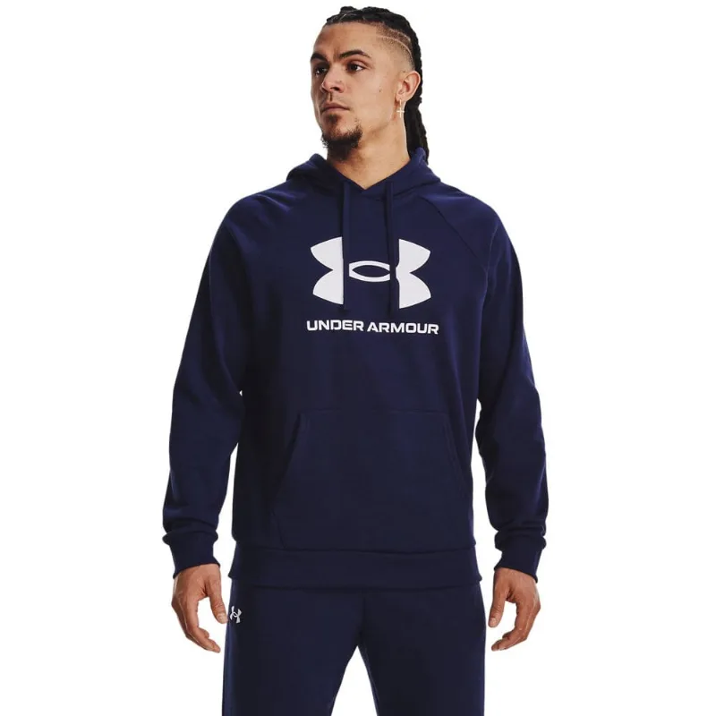 Blusa Manga Longa de Treino Masculina Under Armour Rival Fleece P Azul