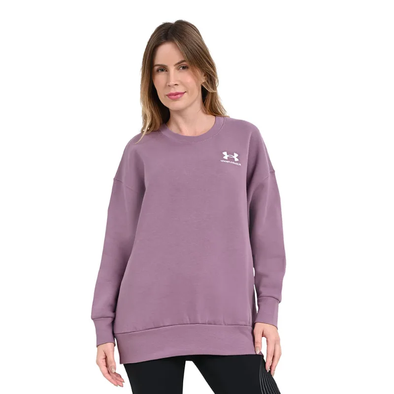 Moletom Feminino Under Armour Essential Fleece GG Roxo